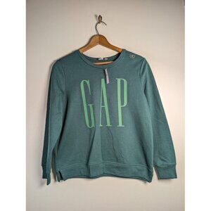 Gap Crewneck Sweatshirt Women's Size Medium Logo Spell Out Retro Loungewear NEW